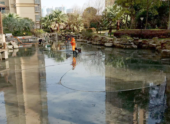 武山景观池淤泥清理